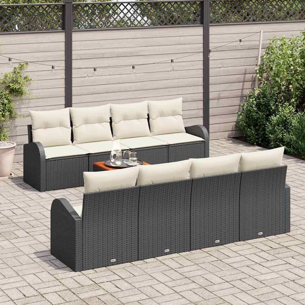 Set Divano da Giardino 9 pcs Grigio - immagine 3