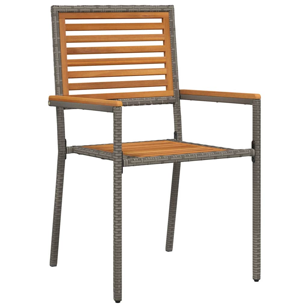 Set da Pranzo per Giardino 9 pcs Grigio polyrattan - immagine 6