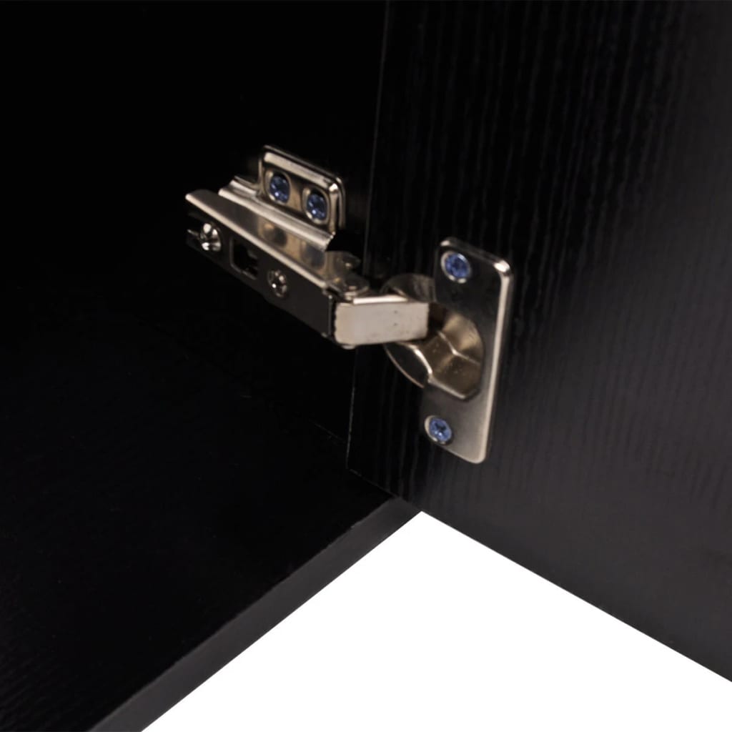 Set Mobili da Bagno 11 pz con Lavabo e Rubinetto Nero - immagine 4