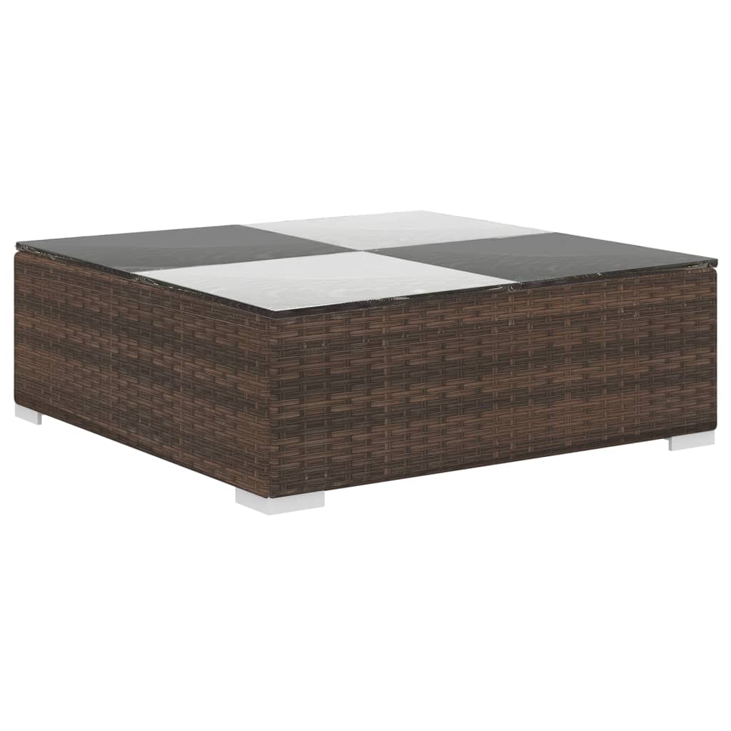 Set Divani da Giardino 6 pz con Cuscini in Polyrattan Marrone - immagine 5