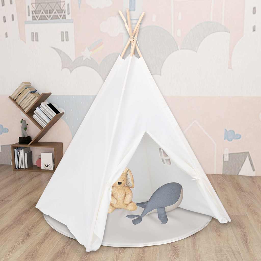Tenda Tipi per Bambini con Borsa Rosa Microfibra 120x120x150cm