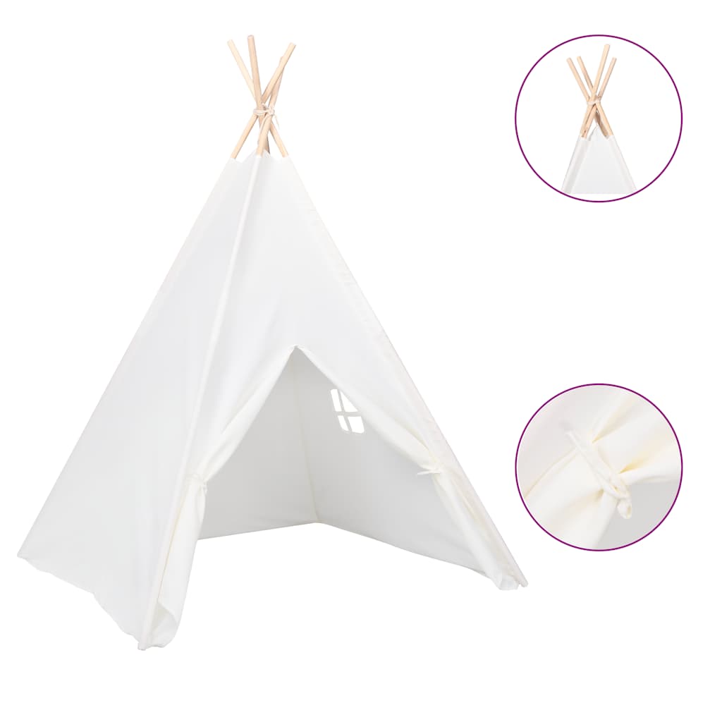 Tenda Tipi per Bambini con Borsa Rosa Microfibra 120x120x150cm - immagine 2