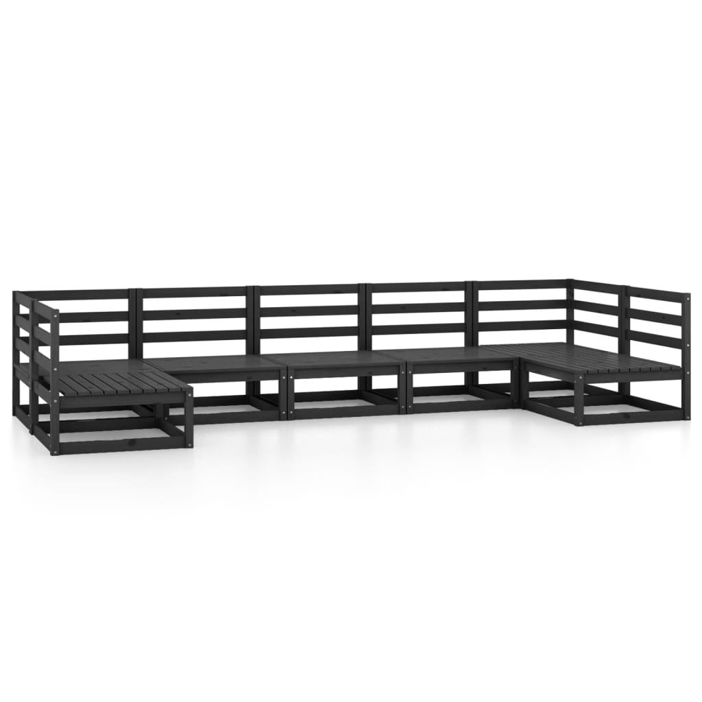 Set Divani da Giardino 7 pz in Legno Massello di Pino - immagine 2