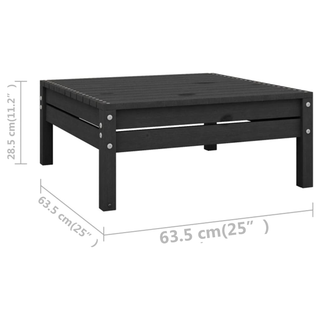 Set Salotto da Giardino 7 pz in Legno Massello di Pino Nero - immagine 7