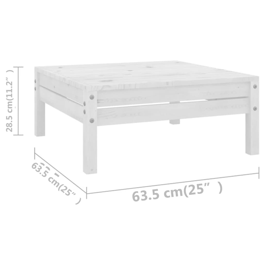 Set Salotto da Giardino 10 pz in Legno Massello di Pino Bianco - immagine 7