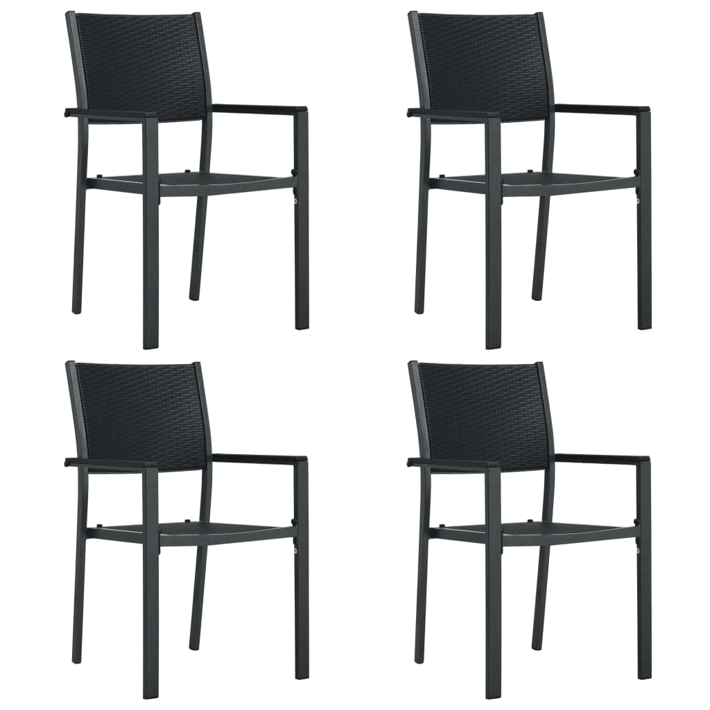 Set da Pranzo da Giardino 5 pz Nero - immagine 3