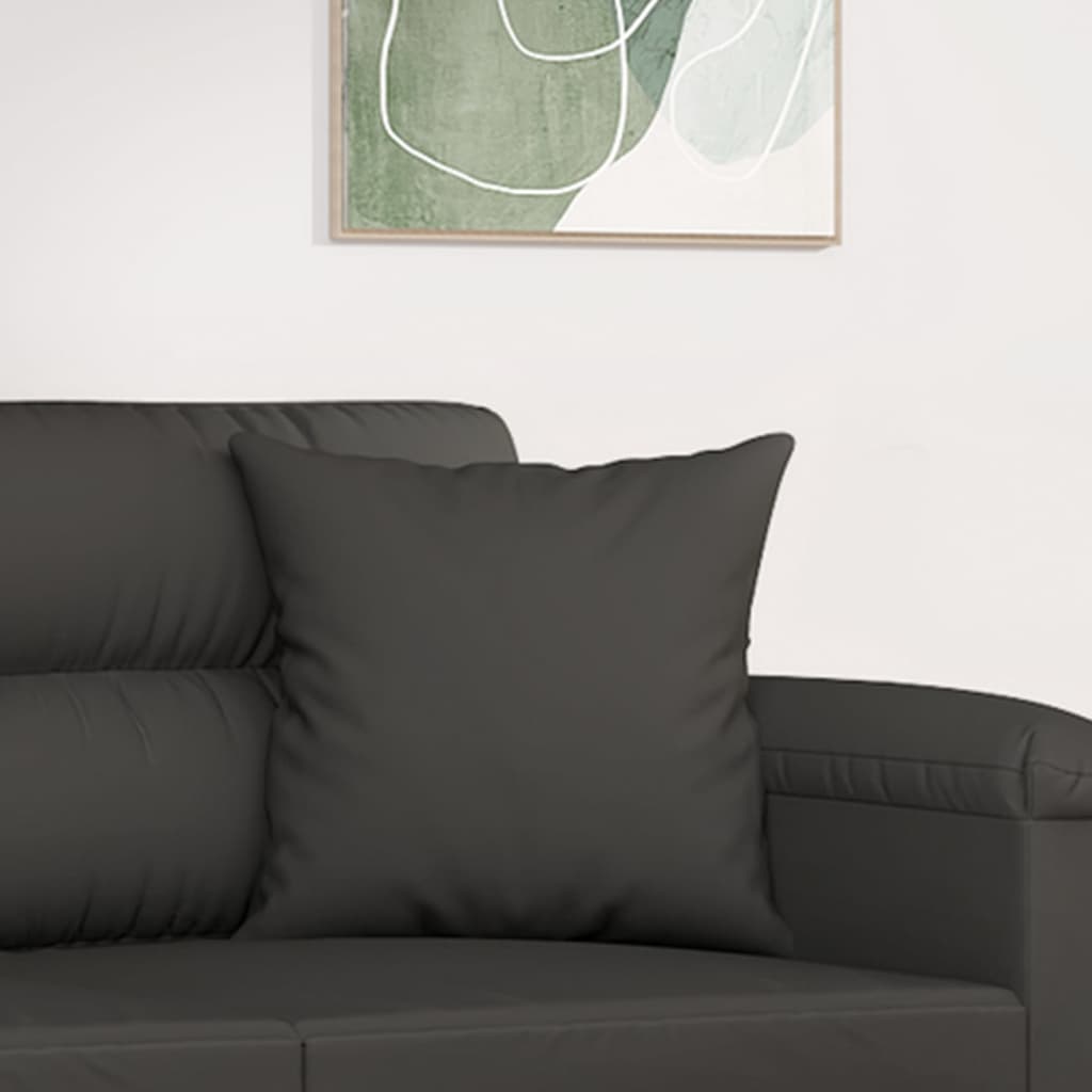 Cuscini Decorativi 2 pz Grigio Scuro 40x40cm Tessuto Microfibra - immagine 4