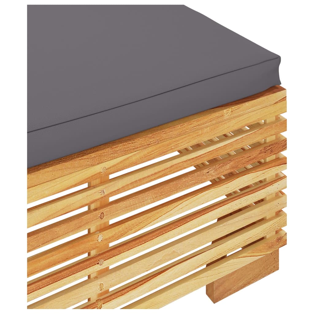 Divano Angolare da Giardino con Cuscini Crema Massello di Teak - immagine 4