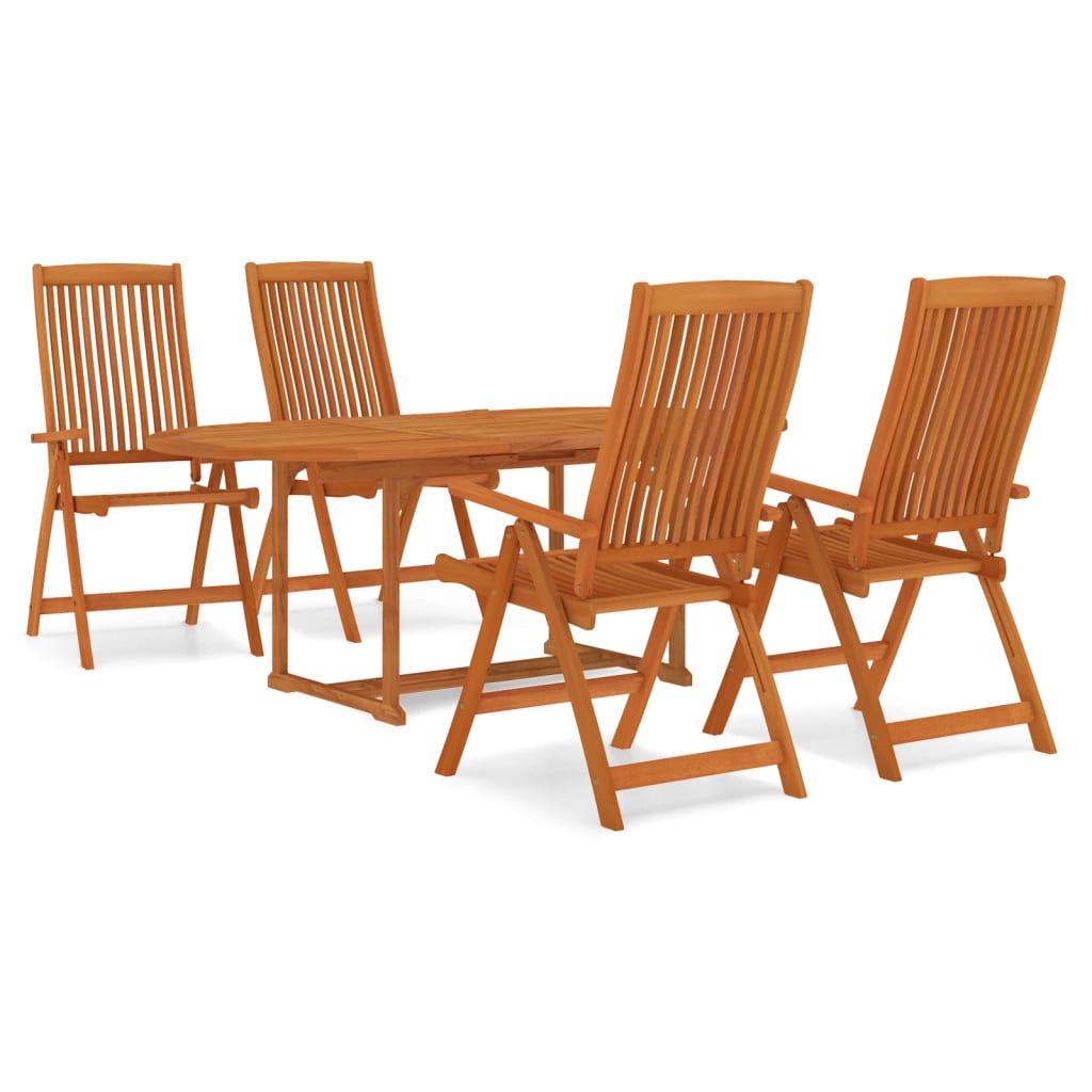 Set da Pranzo per Giardino 7 pz in Legno Massello di Eucalipto - immagine 2