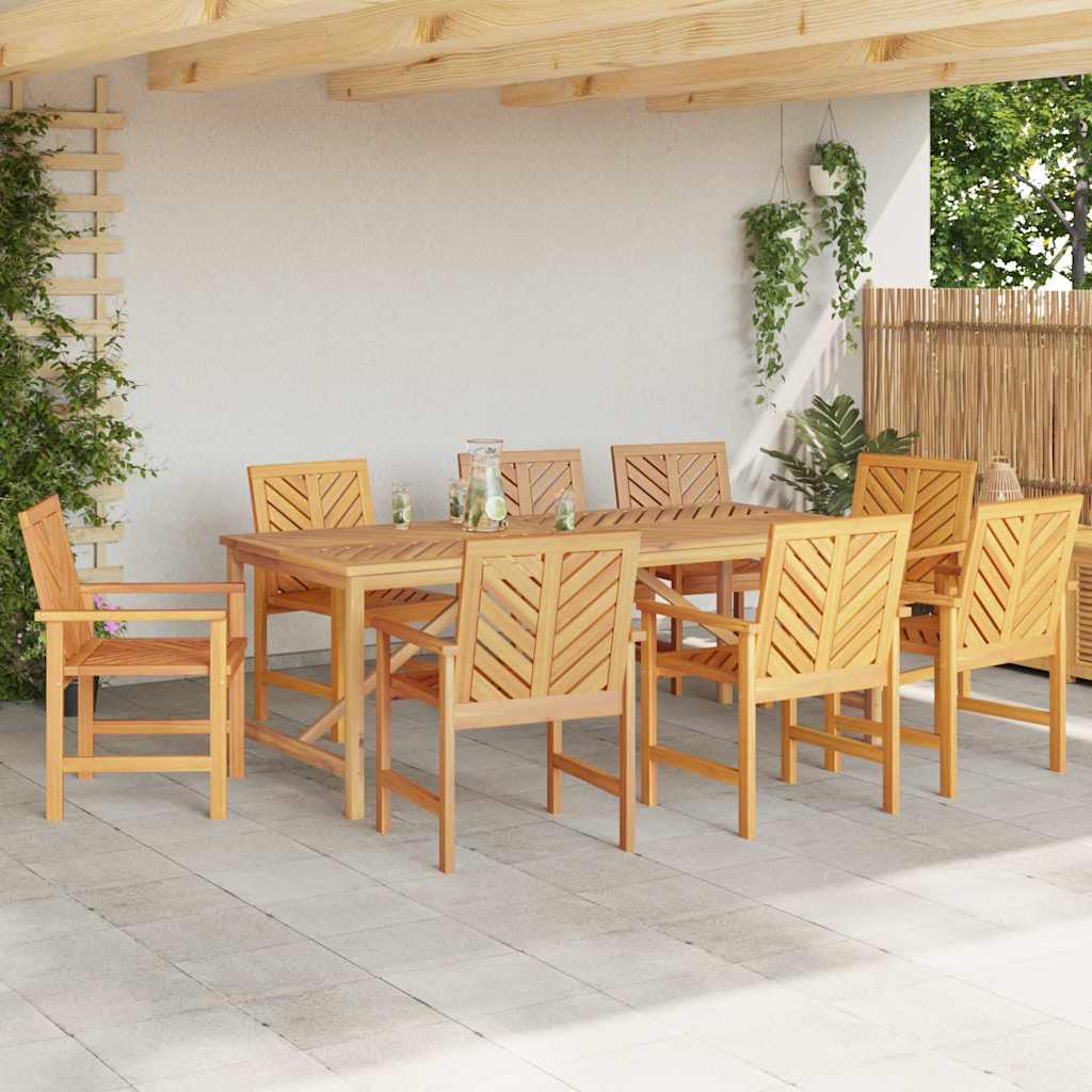 Sedie da Pranzo da Giardino 4pz Legno Massello di Acacia - immagine 3