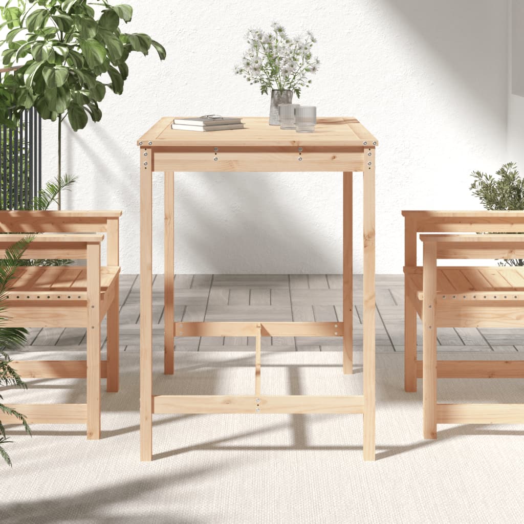 Tavolo da Giardino Bianco 159,5x82,5x110 cm Legno Massello Pino - immagine 3