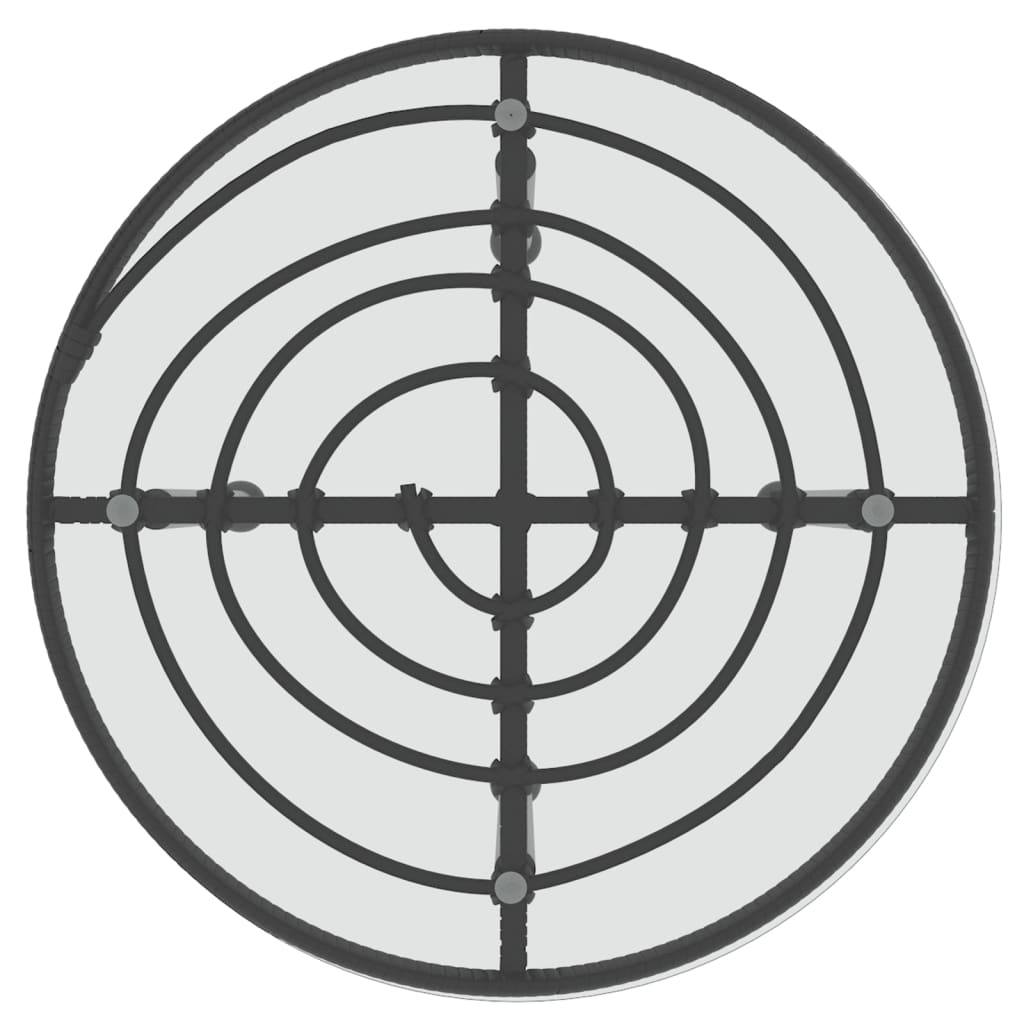 Set da Pranzo da Giardino 3 pz Nero in Polyrattan - immagine 7