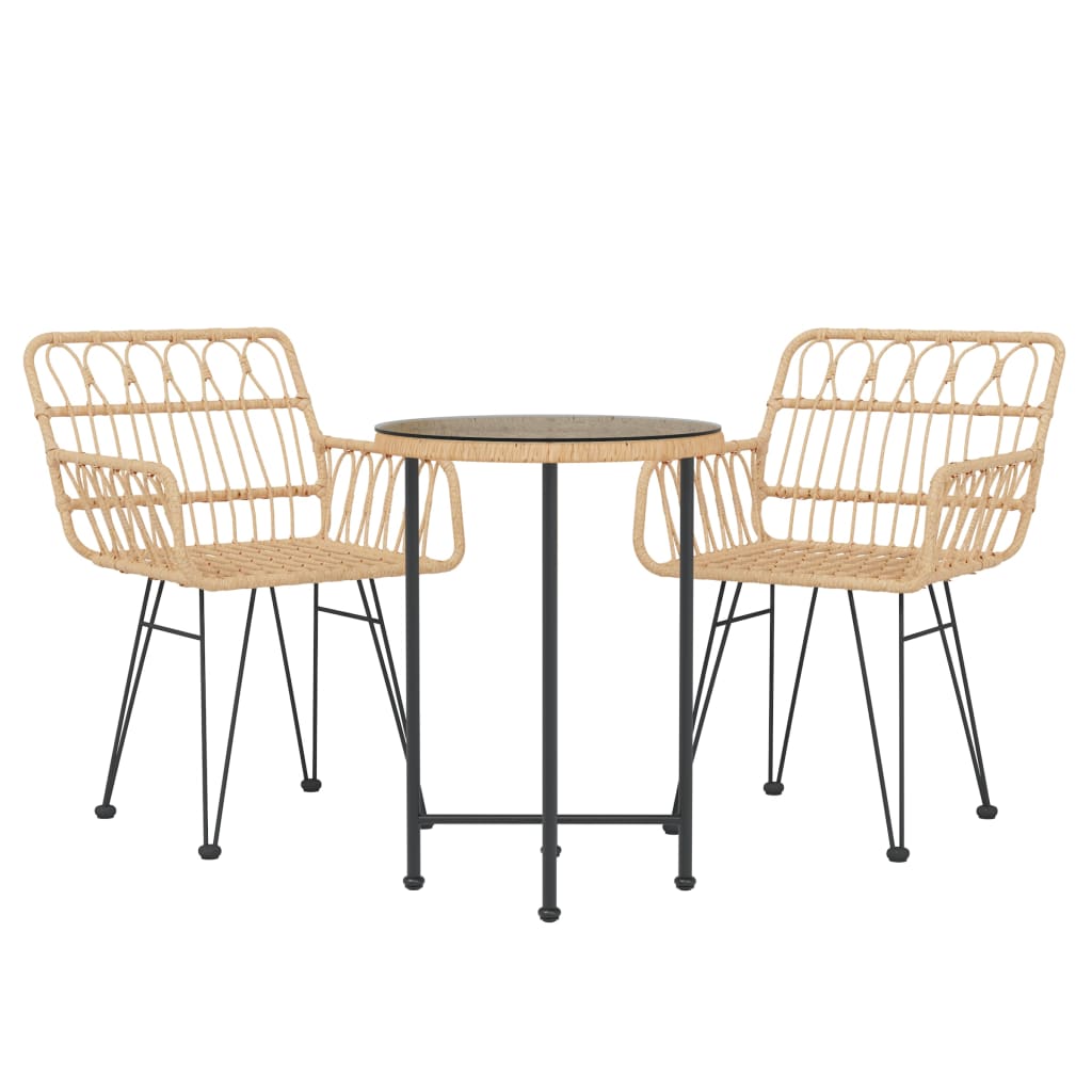 Set da Pranzo da Giardino 3 pz in Polyrattan - immagine 3