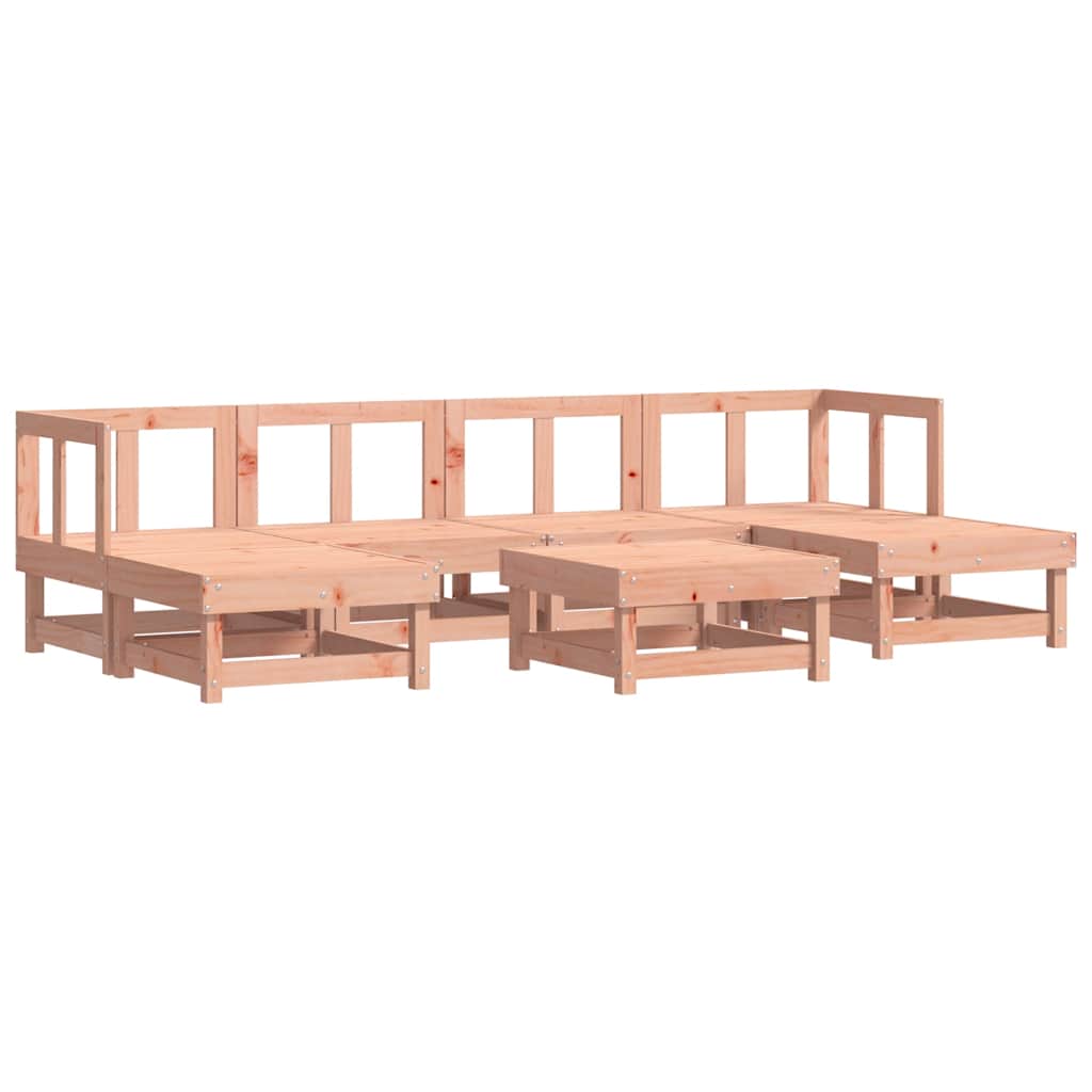 Set Divani Giardino 7 pz con Cuscini Legno Massello di Douglas - immagine 3