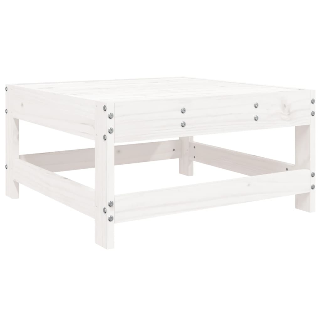 Set Salotto da Giardino 7 pz Bianco in Legno Massello di Pino - immagine 5