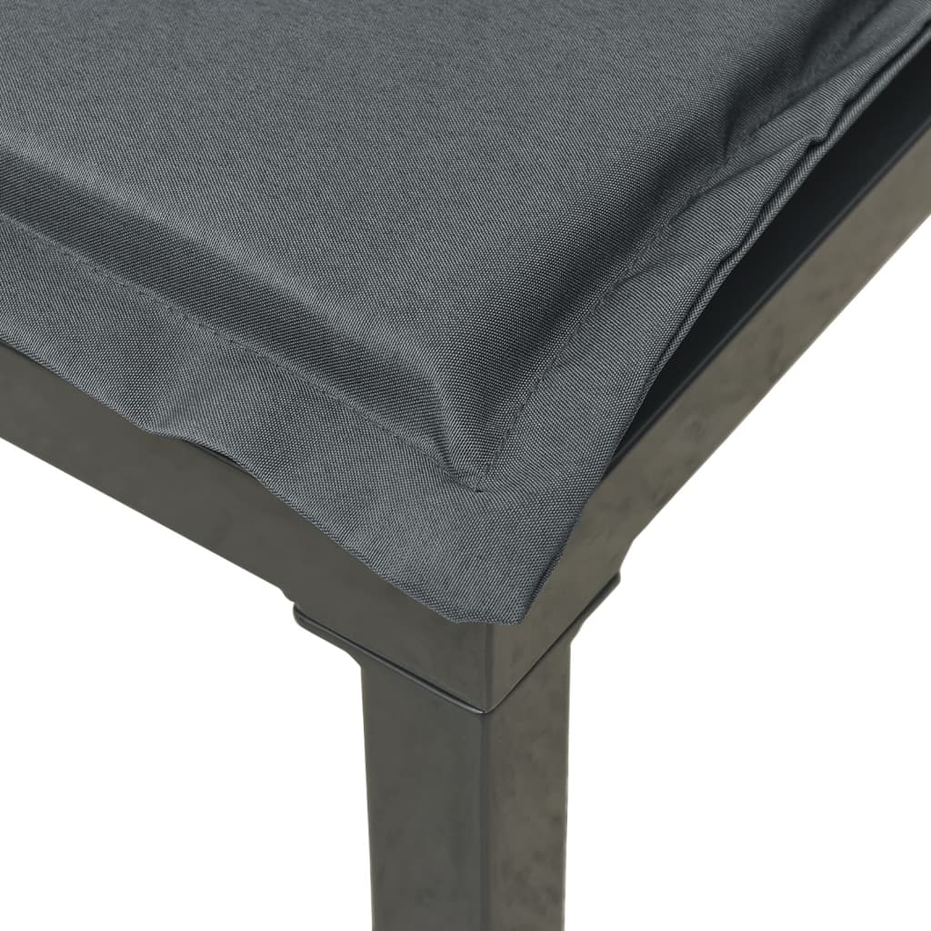 Set Salotto da Giardino 5 pz Nero e Grigio in Polyrattan - immagine 6