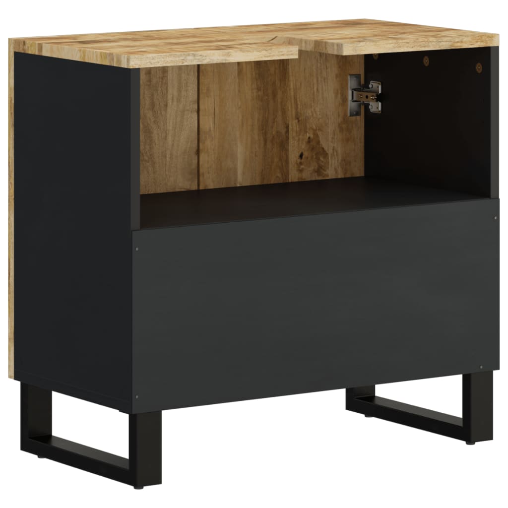 Mobile Lavabo 62x33x58cm Legno Massello Mango Legno Multistrato - immagine 5