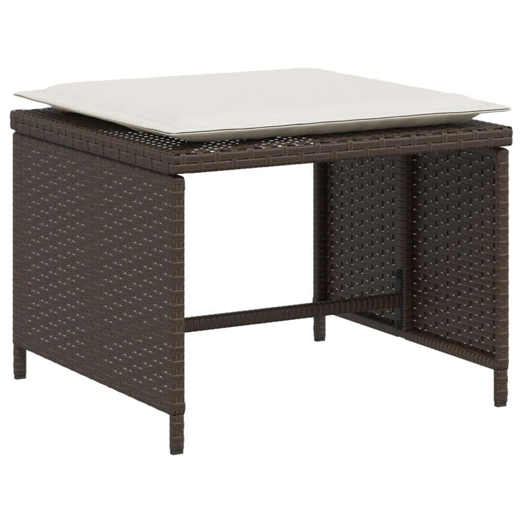 Poltrona da Giardino con Poggiapiedi Grigia in Polyrattan - immagine 5