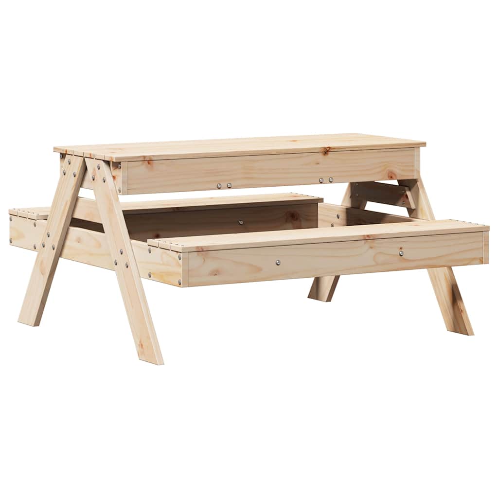 Tavolo Picnic con Sabbiera per Bambini Legno Massello di Pino - immagine 2