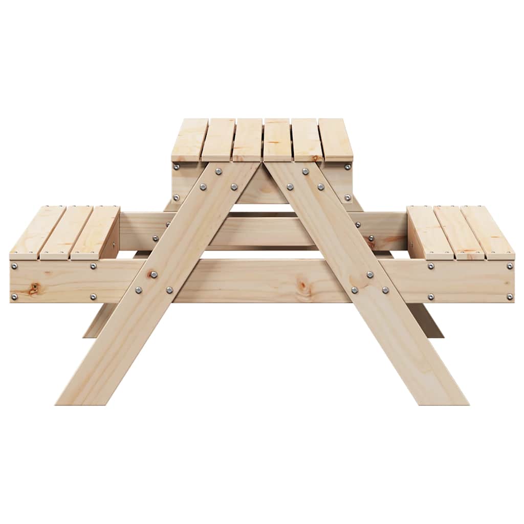 Tavolo Picnic con Sabbiera per Bambini Legno Massello di Pino - immagine 5