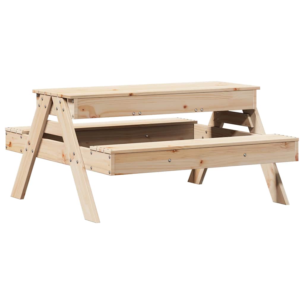 Tavolo Picnic con Sabbiera per Bambini Legno Massello di Pino - immagine 6
