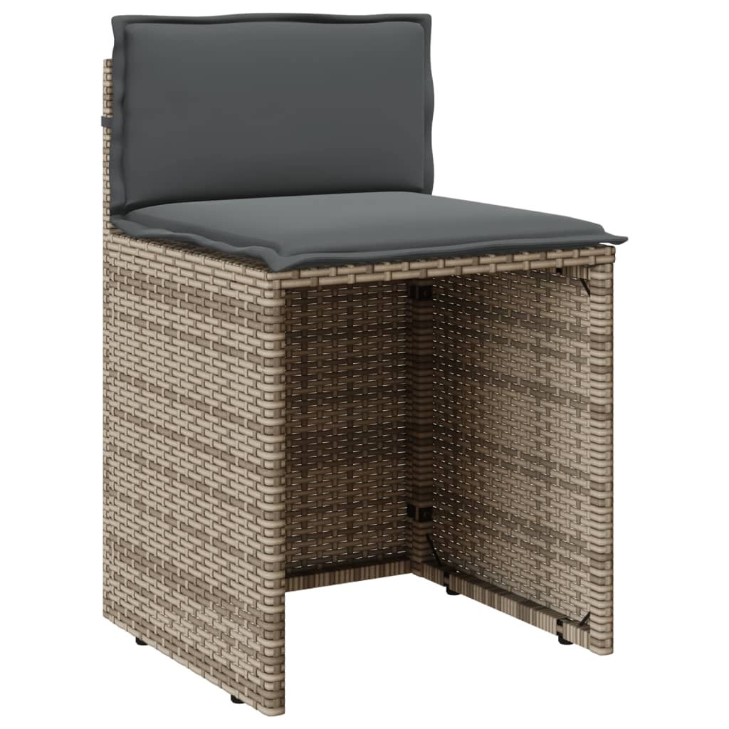 Set da Bistrò 3 pz con Cuscini Grigio Chiaro in Polyrattan - immagine 4