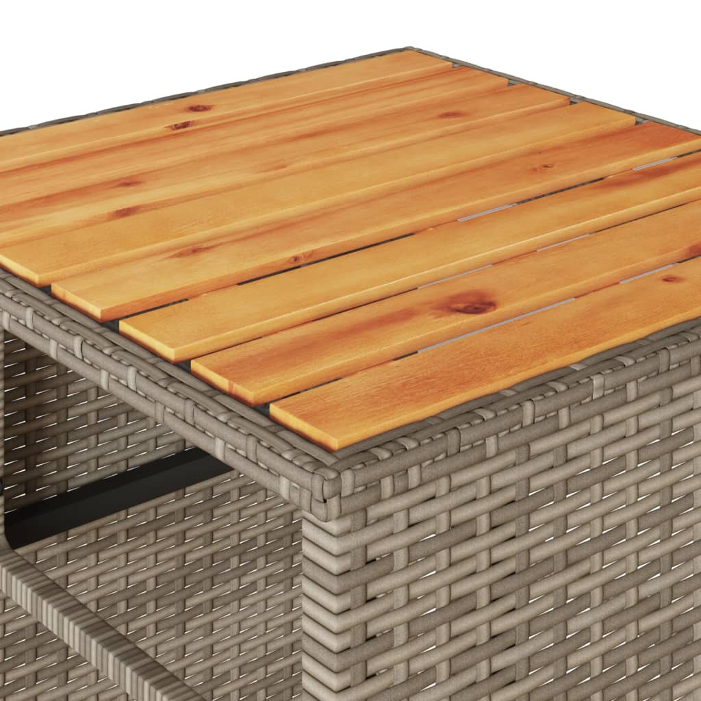 Set da Bistrò 3 pz con Cuscini Grigio Chiaro in Polyrattan - immagine 8