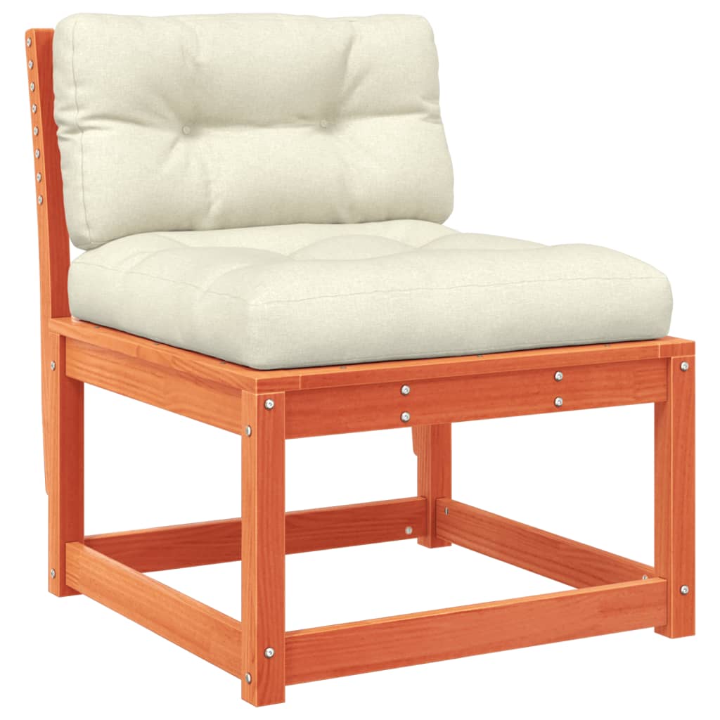 Set Divani Giardino 5 pz con Cuscini in Legno Massello di Pino - immagine 3