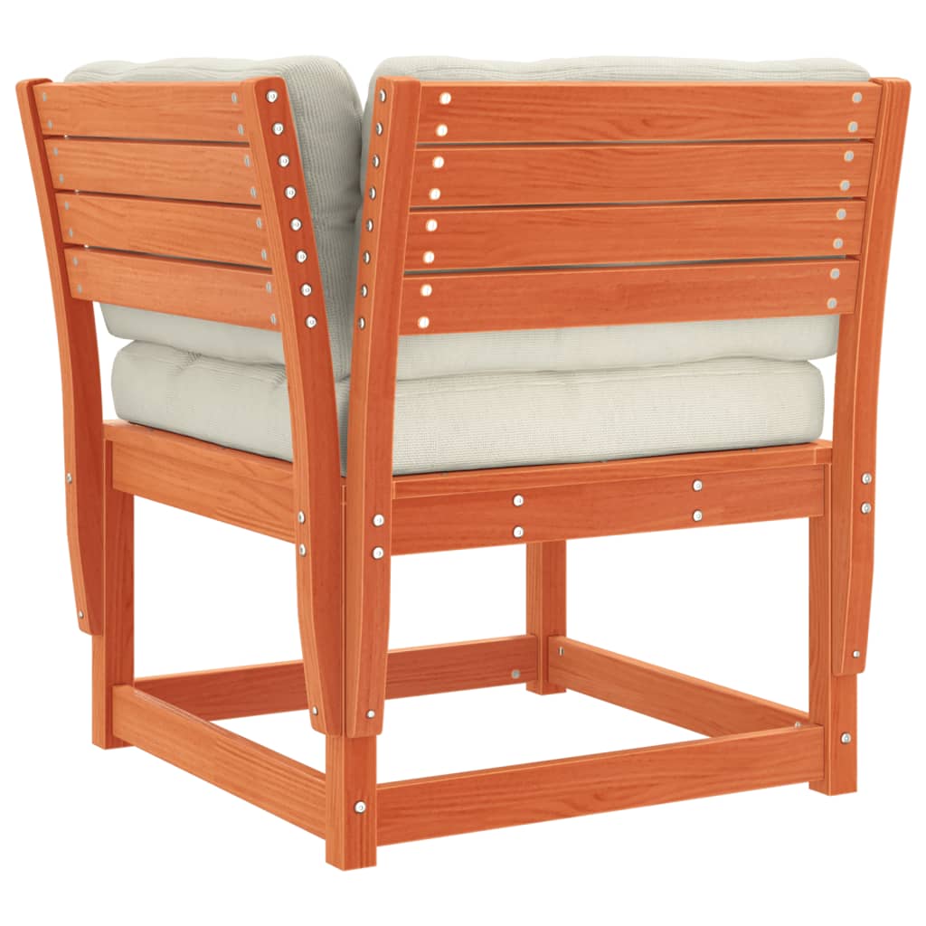 Set Divani Giardino 5 pz con Cuscini in Legno Massello di Pino - immagine 4