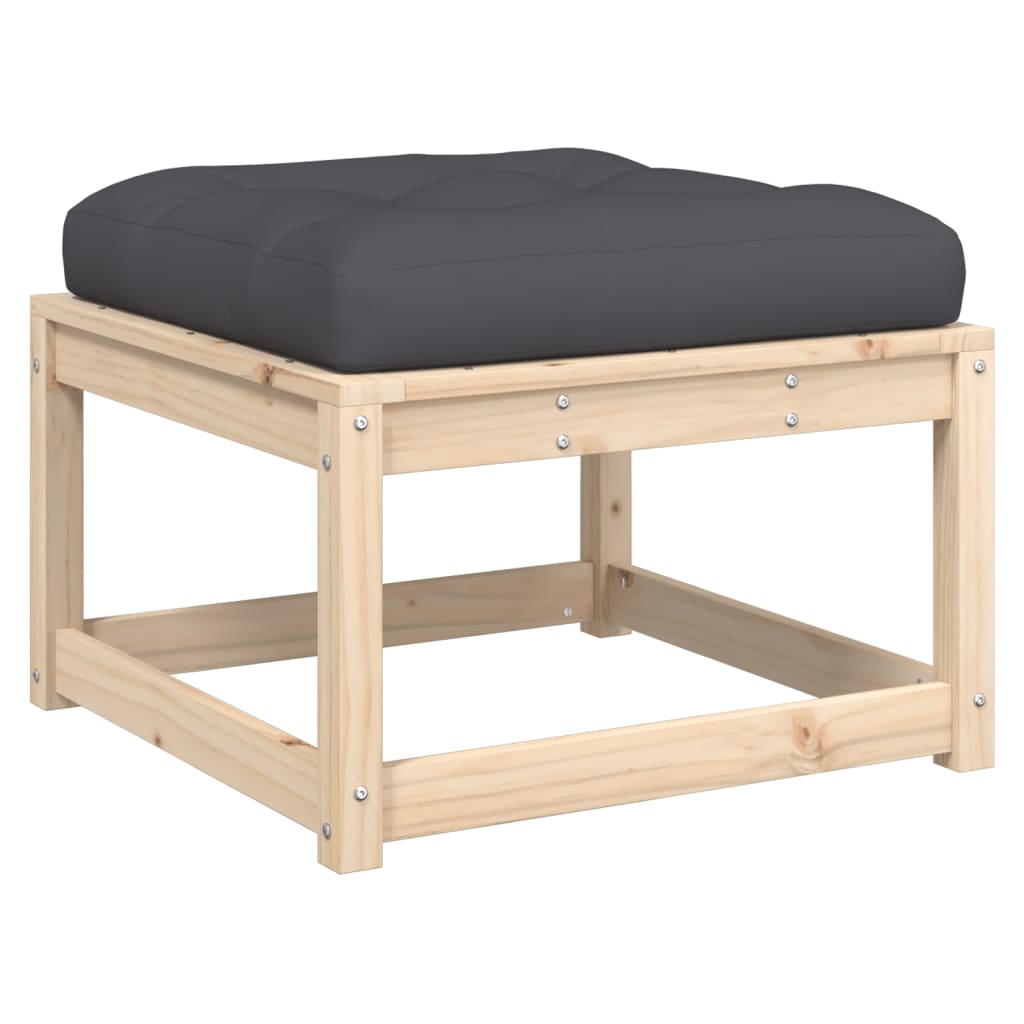 Set Divani Giardino 5 pz con Cuscini in Legno Massello di Pino - immagine 3