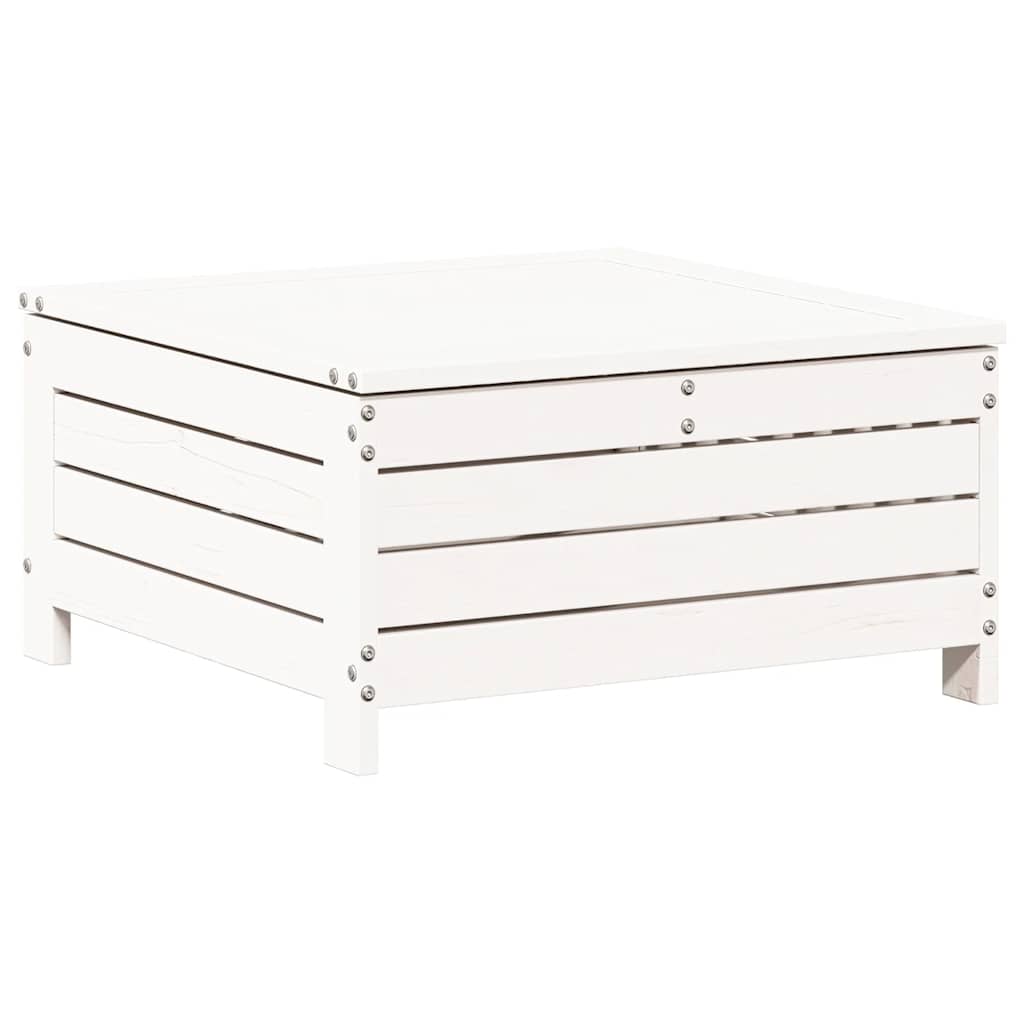 Set Salotto da Giardino 7 pz Bianco in Legno Massello di Pino - immagine 6