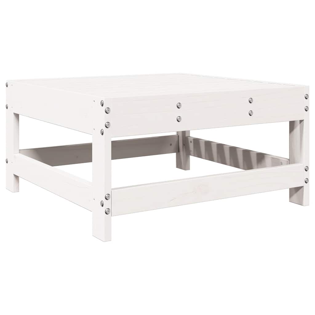 Set Salotto da Giardino 7 pz Bianco in Legno Massello di Pino - immagine 7