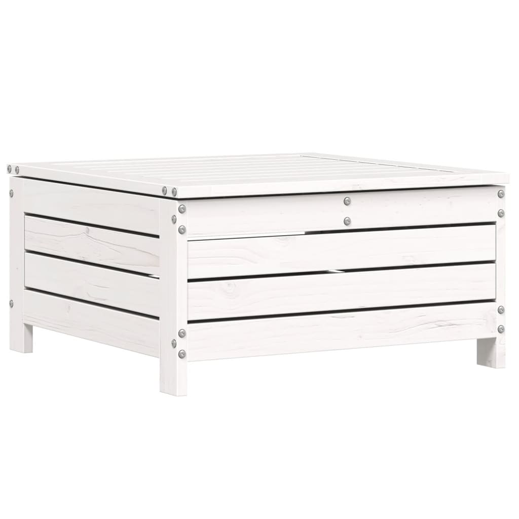 Set Salotto da Giardino 4 pz Bianco in Legno Massello di Pino - immagine 6