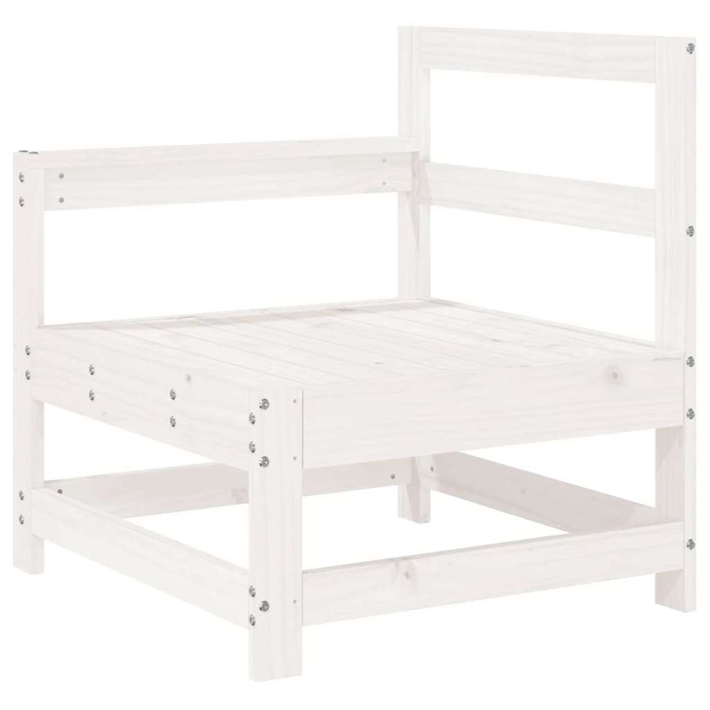 Set Salotto da Giardino 5 pz Bianco in Legno Massello di Pino - immagine 4