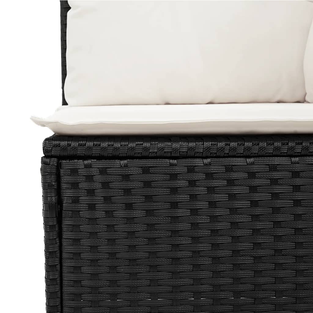 Set Divani da Giardino 11 pz con Cuscini in Polyrattan Grigio - immagine 6