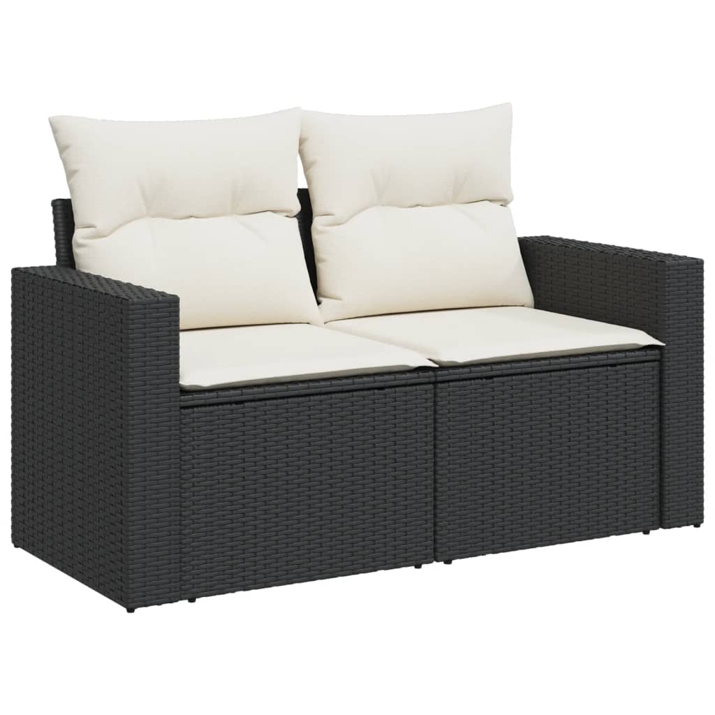 Set Divani da Giardino 11 pz con Cuscini in Polyrattan Grigio - immagine 7