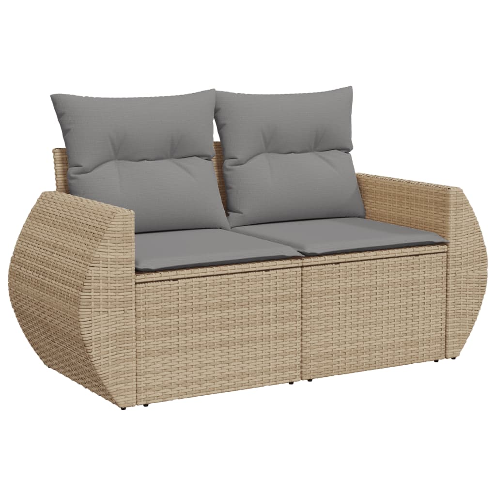 Set Divano da Giardino 6 pz con Cuscini Beige in Polyrattan - immagine 5