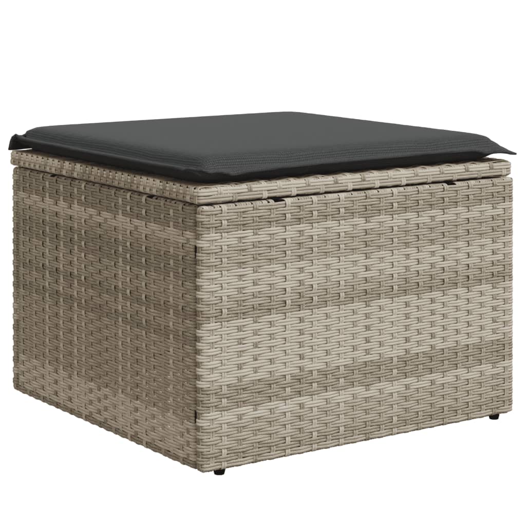 Set Divani da Giardino 9 pz con Cuscini Nero in Polyrattan - immagine 6