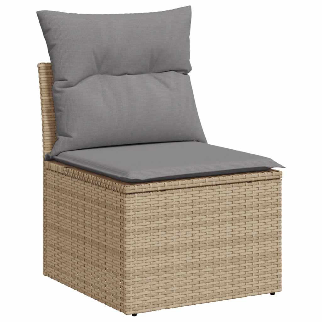 Set Divani da Giardino 5 pz con Cuscini in Polyrattan Nero - immagine 3