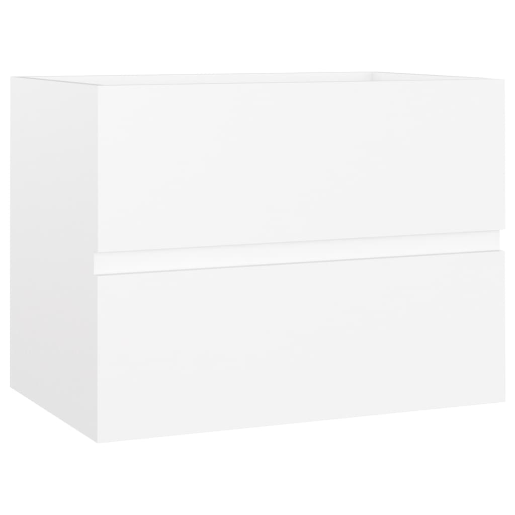 Mobile Lavabo Bianco 60x38,5x45 cm in Legno Multistrato - immagine 2