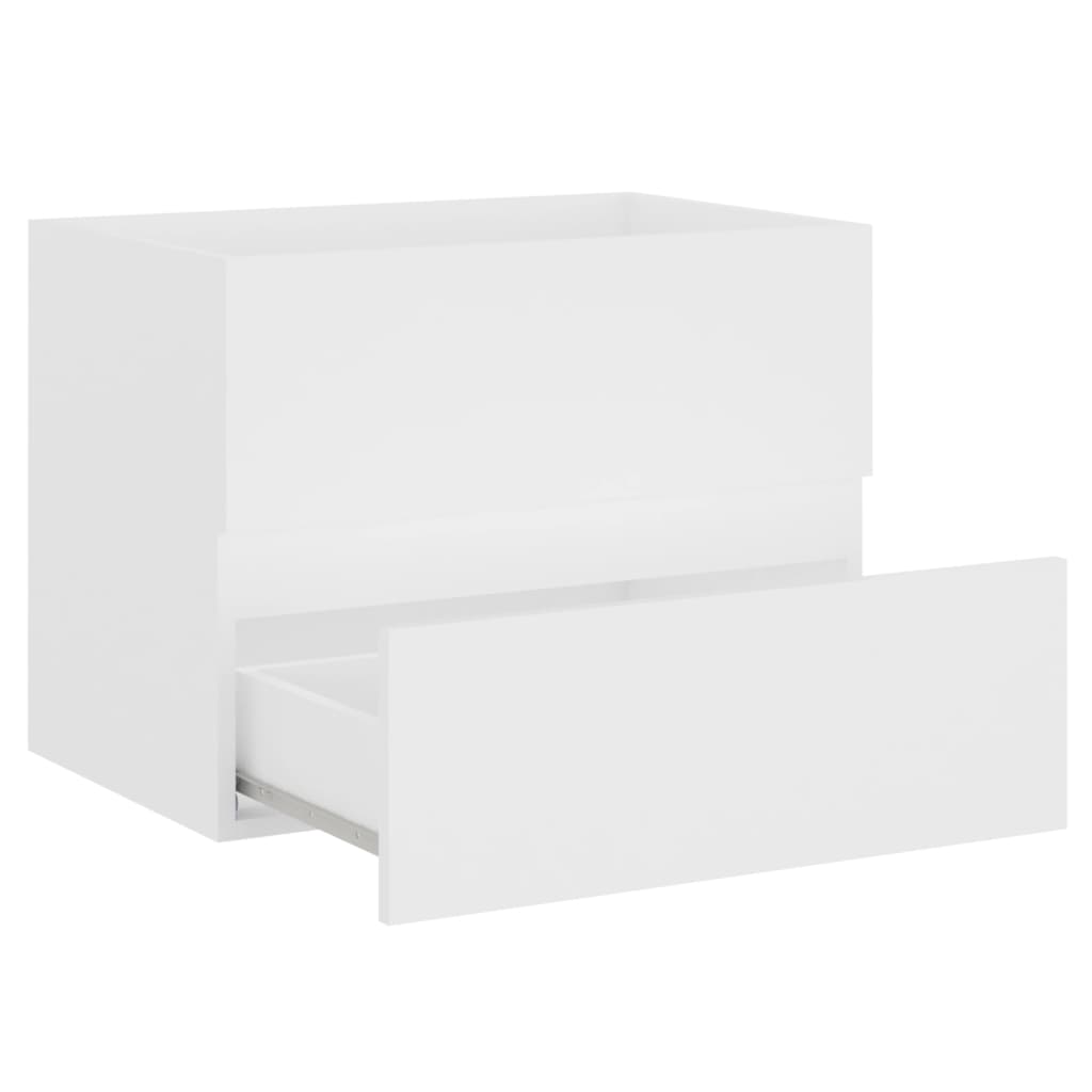 Mobile Lavabo Bianco 60x38,5x45 cm in Legno Multistrato - immagine 5
