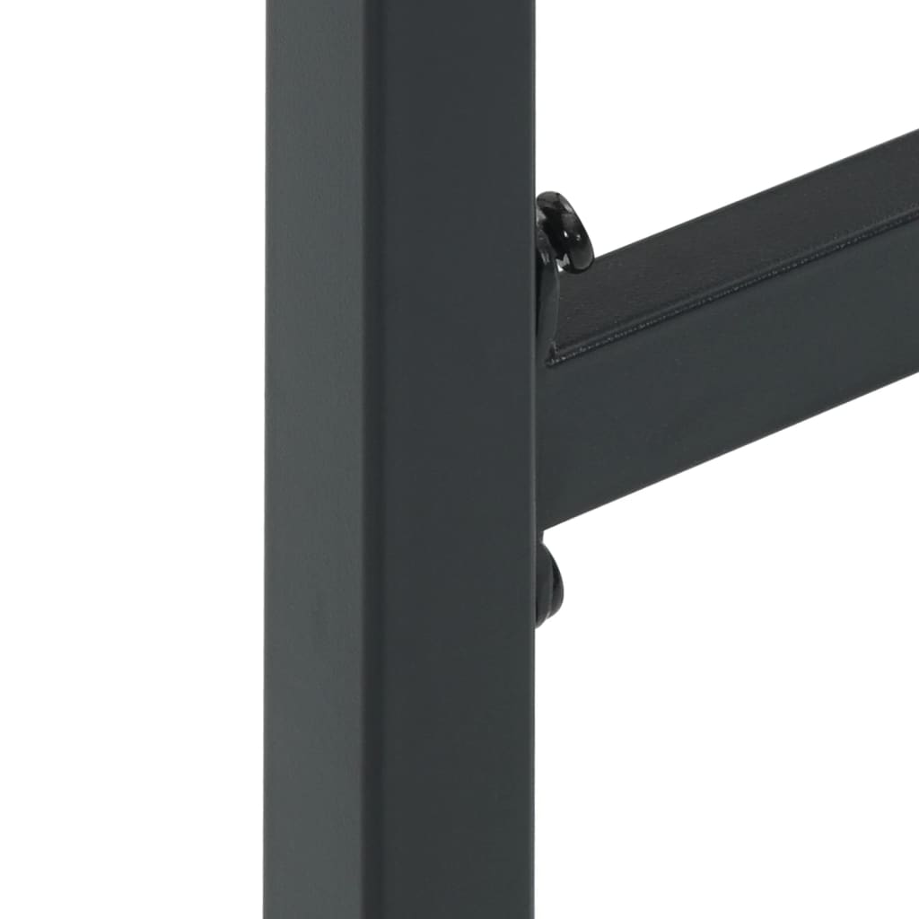 Set Bar da Giardino 9pz Nero in Acciaio Verniciato a Polvere - immagine 6