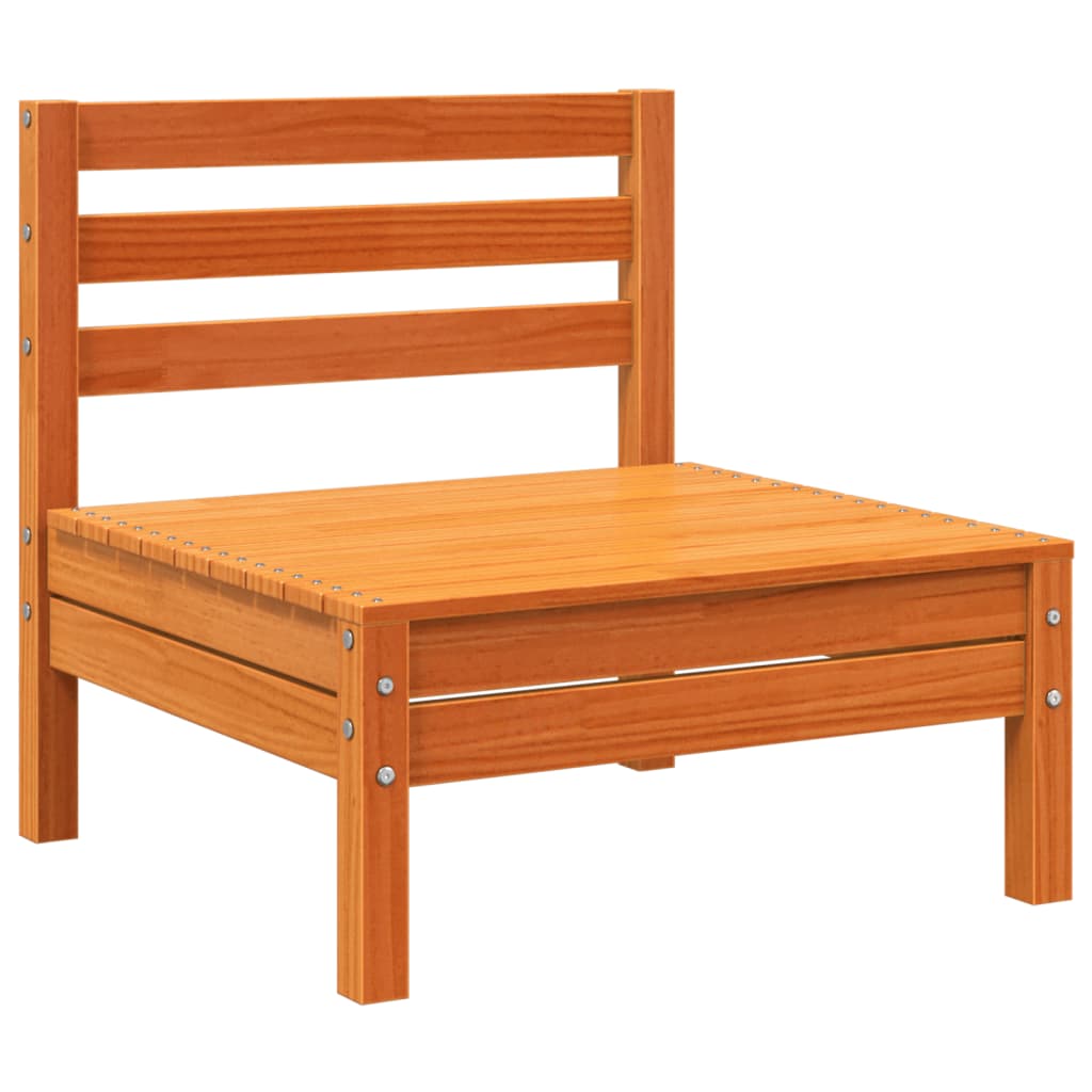 Set Divani Giardino 8 pz con Cuscini Marrone Cera Massello Pino - immagine 4