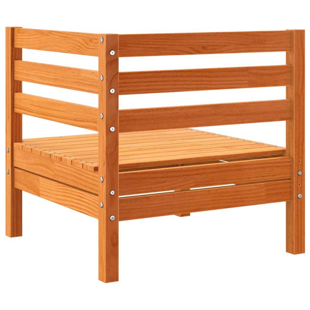 Set Divani Giardino 8 pz con Cuscini Marrone Cera Massello Pino - immagine 6