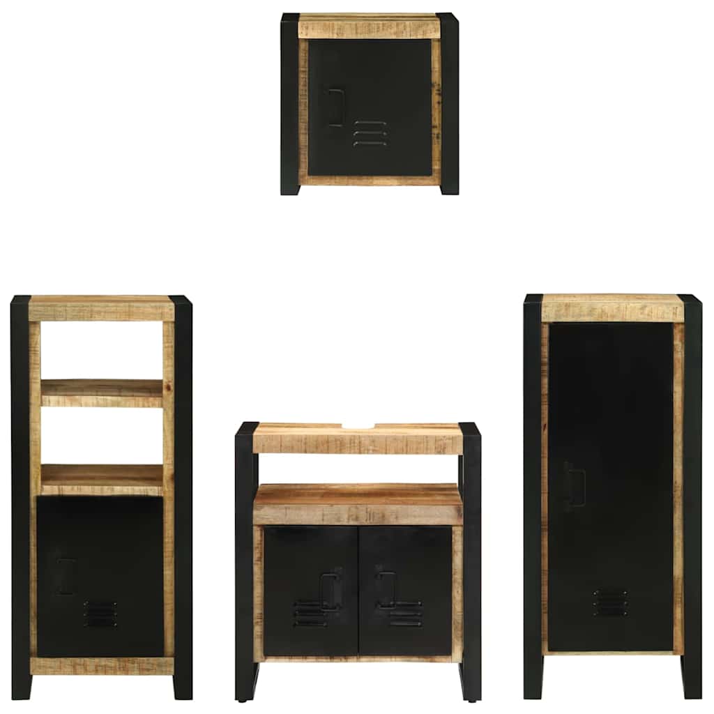Set di mobili per il bagno 4 pcs Legno di mango massello - immagine 8