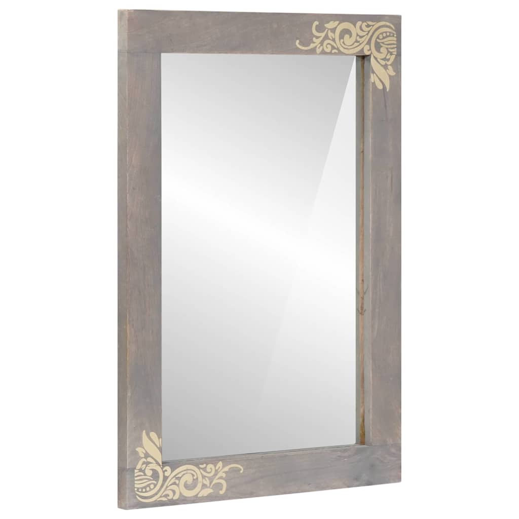 Set di Armadi da Bagno 2 pcs Grigio Legno di mango massello - immagine 4