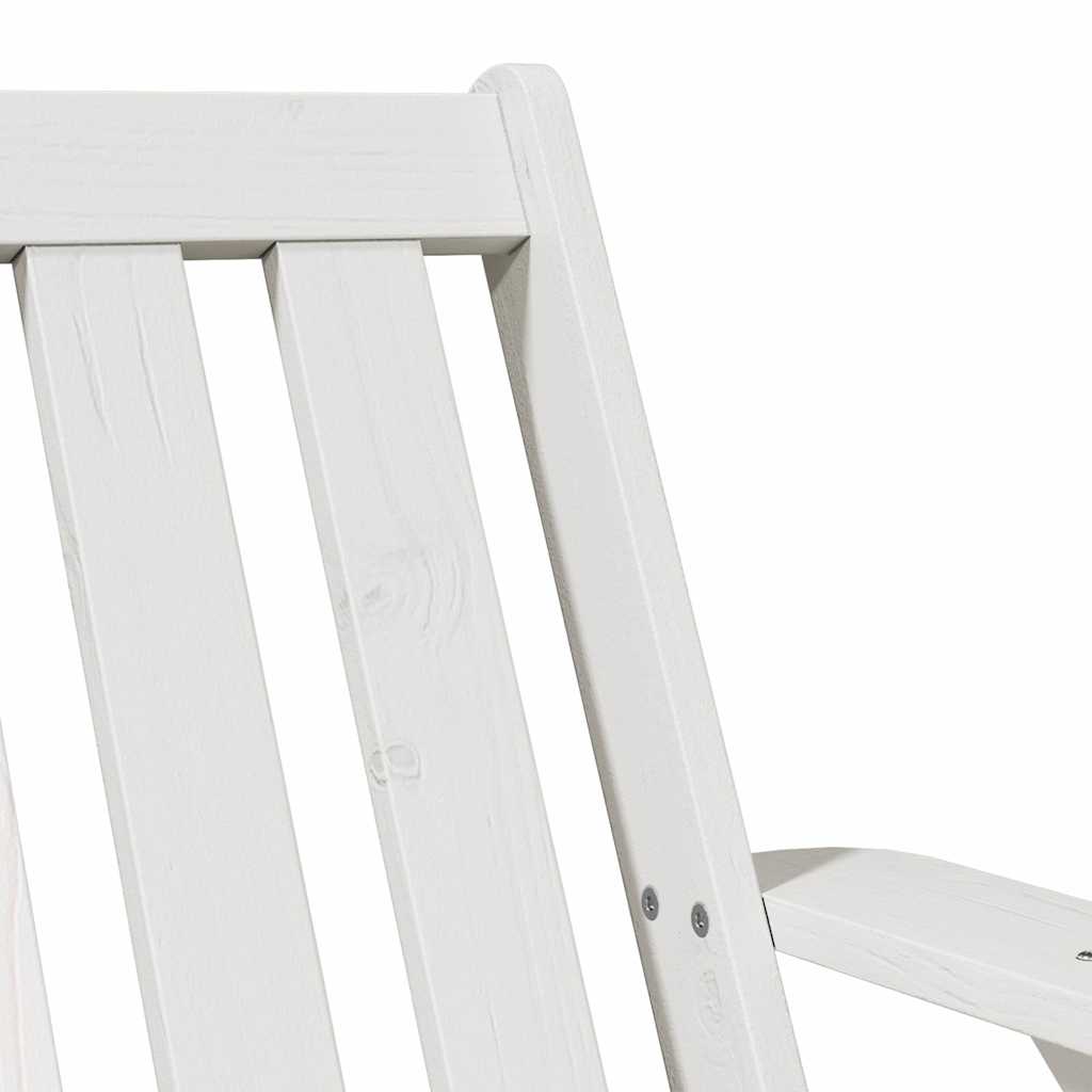 Sedie Adirondack da Giardino 2pz Bianche Legno Massello di Pino - immagine 7