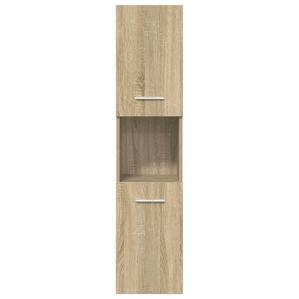 Set Mobili da Bagno 5 pz Rovere Sonoma in Legno Multistrato - immagine 8