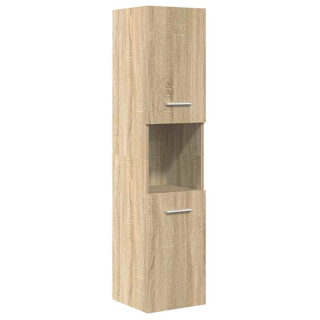 Set Mobili da Bagno 5 pz Rovere Sonoma in Legno Multistrato - immagine 4