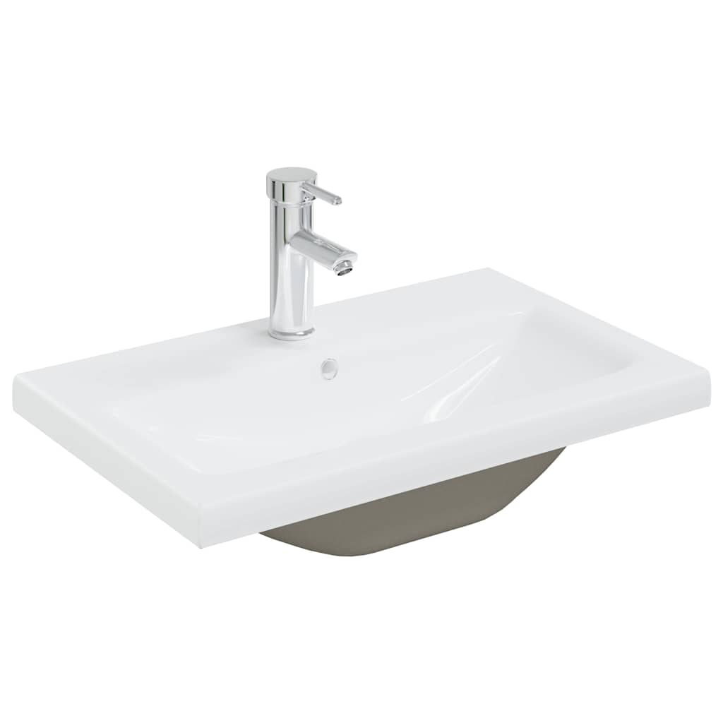 Set Mobili da Bagno 2 pz Grigio Cemento in Legno Multistrato - immagine 4